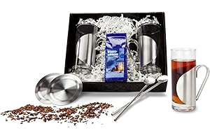 Römer Präsente Geschenkset Winter-Früchtetee: 7-teilig; 2 Teegläser, 2 Untersetzer und 2 Trinkhalmlöffel und 1 Kirschtee (50 g) in Geschenkkarton mit Dekomaterial; ca. 27 x 22 x 7 cm