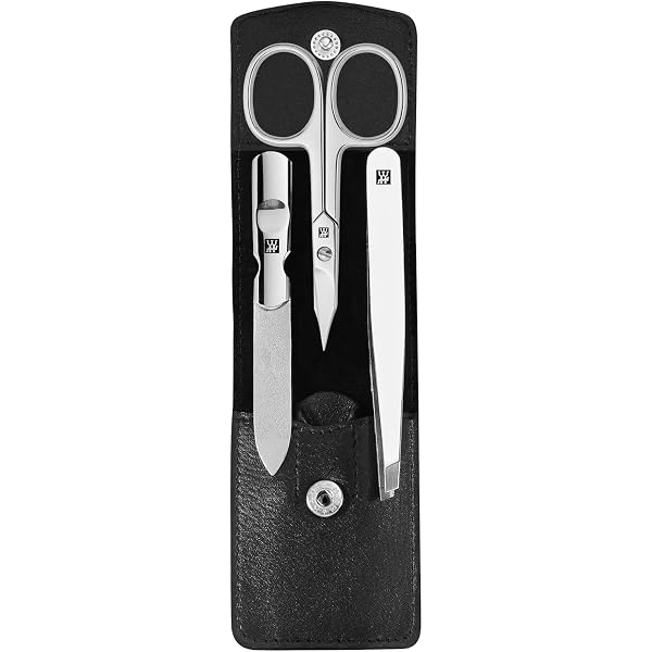 ZWILLING Maniküre-Set 6-teilig – In Nappaleder-Etui, Rostfreier Edelstahl, Mit Nagelschere, Pinzette & Mehr