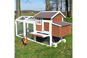 BB LOISIR Poulailler Mobile Extérieur en Bois de Haute qualité 248 cm x 115 cm x 76 cm modèle « 153 Mobile »