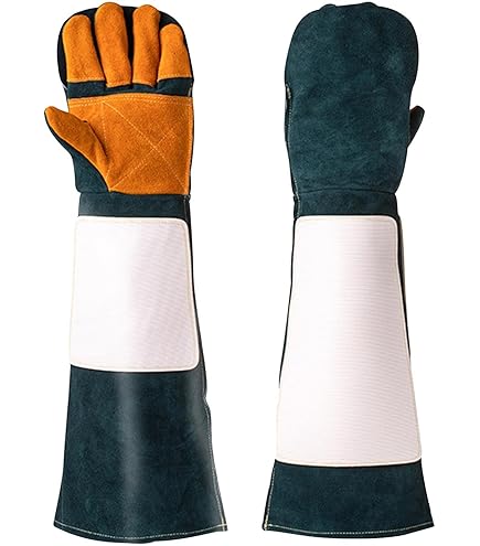Guanti Protettivi Per Animali RAPICCA - Antimorso E Antigraffio, Pelle Rinforzata, 40.6 Cm