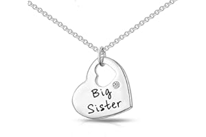 Philip Jones Big Sister Heart Necklace Created with Zircondia® Crystals