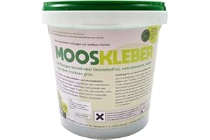 EUROFOTO Mooskleber - Zähflüssiger Bastelkleber zum Gestalten von Moosbildern und Mooswänden - Nach dem Trocknen grün - 1kg