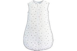 MOXTOYU Baby Sleep Bag, 100% Cotton 0.5 Tog Baby Sleeping Bag, Sleeveless Swaddle Blanket with Two-way Zipper, Baby Blanket For Newborn Boy Girl, Newborn Baby Gift, New Born Baby Essentials 0-6M