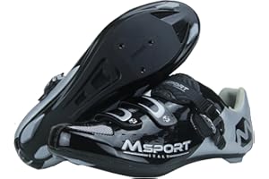Msport Chaussures de Cyclisme de vélo de Route Respirantes Chaussures de vélo pour Homme/Femme compatibles Look
