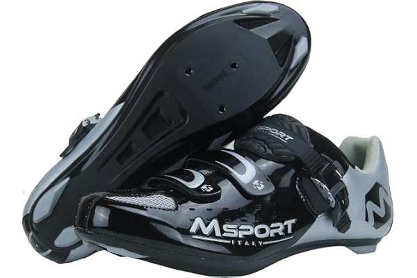 Msport Chaussures de Cyclisme de vélo de Route Respirantes Chaussures de vélo pour Homme/Femme compatibles Look