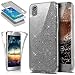 Produktbild Hpory Sony Xperia X Schutzhülle, Ultradünnen [360°Full Body] Handyhüllen Bling Hülle Durchsichtig TPU Weich Silikon Etui Bumper Tasche Schutzhülle für Sony Xperia X + 1 x Hpory Stylus-(Schwarz)
