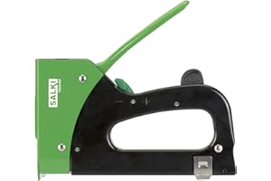 SALKI TSK28/36M Grapadora Manual Metálica de Doble Función – Compatible con Grapas 28 y 36 (10–14 mm), Regulador de Fuerza, Cierre de Seguridad y Placa-Resorte Incorporada