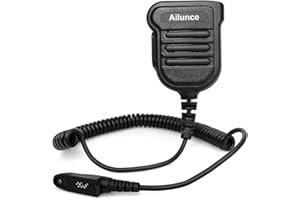 Ailunce H103ML Walkie Talkie Micrófono IP55 Impermeable Compatible HD1 DMR Radio Compatible con Retevis RT648 RT82 RT29 RT87 RT647 RT83 Walkie Talkies (1 Pieza)