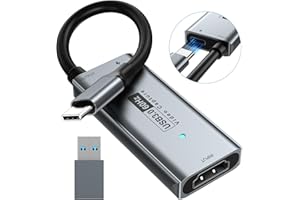 Newhope USB 3.0 Capture Card mit 100W PD - HDMI auf USB-C Video Capture Card 1080P 60fps & 2K 30fps Video Audio Capture Device