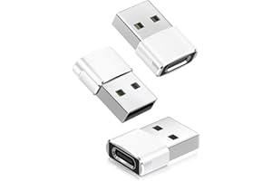 BASESAILOR pour Airpods Pro 3 4 Adaptateur USB vers USB C 3 Pack,Type C Femelle USBA Mâle Convertisseur Chargeur pour iPhone 17 16 15 14 13 12 Max Mini,Apple Watch,Samsung Galaxy S24 S23 S22 A55 A54