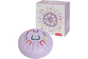 JUEGACONMIGO TAMBÚ Tambour en acier 8" 11 notes Handpan Instrument à percussion métallique (lavande)