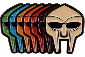 CHICHENGNIAN Regenbogen MF Doom Maske Brosche Abzeichen Emaille Pin Gladiator Punk-Stil Zubehör Schmuck für Männer Frauen Geschenke, Metall