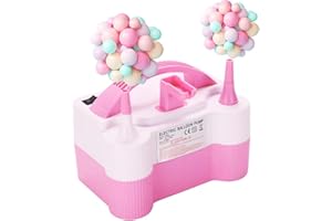 Electric Balloon Pump，Wetisedg® Portable Dual Nozzle Electric Air Pump High Power， Inflator Blower Pump for Party, Wedding, Birthday, Activities and Decoration (AC220-240V 600W)