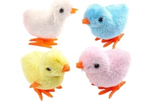 MASHIN Baby Chicken Wind-up Toy | No Battery Operated Chicken Wind-up Toys,Easter Wind Up Chick Toys, Wind-Up Jumping Cute Chicken, Plush Chicks Toys Party Favors Manguo