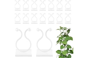 OUPRISKS 100 Stück Pflanzenclips, Unsichtbare Kletterpflanzen Clips, Selbstklebend Wand Befestigungsclips, Machen Sie Ihre Pflanzen Aufgeräumter und Schöner(weiß)