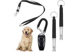 YzmrBdqc Dog Training Set Perfect Combination, Professional Dog Training Whistle & Dog Training Clicker With Lanyard for Dog Training, Puppy Training