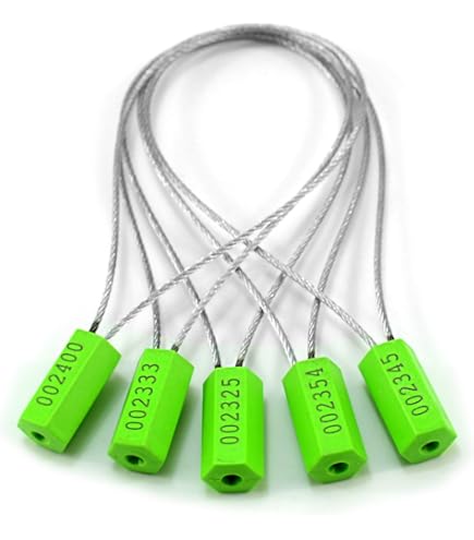 ISO/PAS 17712: 2013 Compliant High Security Bolt Seals With Unique Barcode& Serial Number For Cargo Containers And Truck Trailers, Cargo Container Seals (10pcs, White, Model: HSS-011