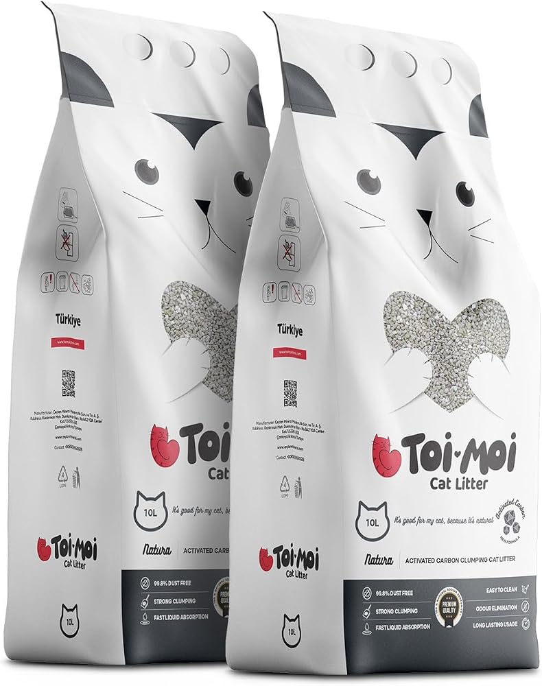 Toi Moi 2’li Avantajlı Paket - Aktif Karbonlu Sodyum Bentonit Kedi Kumu 2x10 Kg