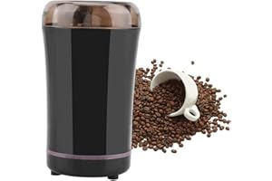 HJRUIUA 150W Molinillo Eléctrico de Café Compacto con Cuchillas de Acero Inoxidable, con Cepillo para Limpieza, Molinillo de Especias, Semillas, Frutos Secos o Granos