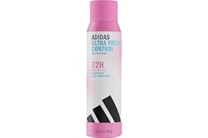 ‎ADIDAS adidas Ultra Fresh Control Anti-Transpirant Deodorant Spray für sie, 72 Stunden Schweiß-Schutz Duft mit zitrischen, minzigen und blumigen Noten, vegane Formel ohne Alkohol, 150ml