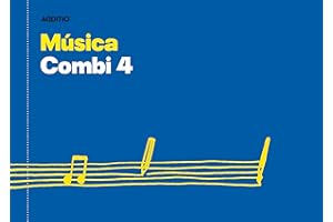 ADDITIO - Cuadernos de música COMBI 4 para la iniciación a la música| 4 pentagramas de 20 mm por página| Tamaño 24 x 17 cm apaisado| Papel ecológico| Anotaciones| Hojas para pintar| Grapa| Azul|