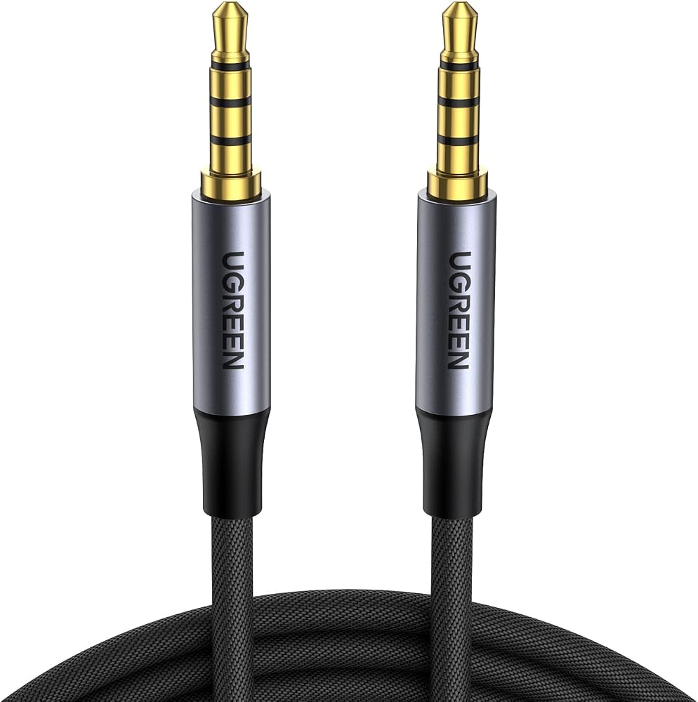 Ugreen 3.5mm Hi-Fi Erkek to Erkek TRRS Aux Ses ve Mikrofon Kablosu 2 Metre