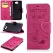 Produktbild LMAZWUFULM Hülle für Huawei Y6 II Compact /Y5 II (5,0 Zoll) PU Leder Magnetverschluss Brieftasche Lederhülle Wütend Cartoon Kettensäge Bär Geprägte Design von Book style mit Stent-Funktion und Karten Slot Ledertasche Flip Cover für Huawei Y6 II Compact /Y5 II (5,0 Zoll) Rose-karminrot