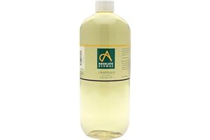 Absolute Aromas Olio di Semi d'Uva 1L - Puro, Naturale, Spremuto a freddo, Cruelty Free, Vegano, Senza OGM - Olio base per Massaggi e Idratante Naturale per Pelle, Capelli e Unghie (1L)