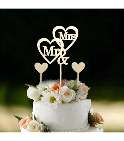 36 Stück Cupcake Topper Mr & Mrs - Rosegold, 12,7 Cm, Für Hochzeitskuchen & Deko
