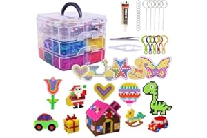 MAIGO Hama Beads Set - 11000pcs 24 Colors Hama Beads, Iron Beads for Kids, Hammer Beads, Iron Beads, Hama Beads Kit, Bead Art for Kids, Fuse Beads Kit, Hammer Beads Set, Iron Beads for Kids, Perler Beads