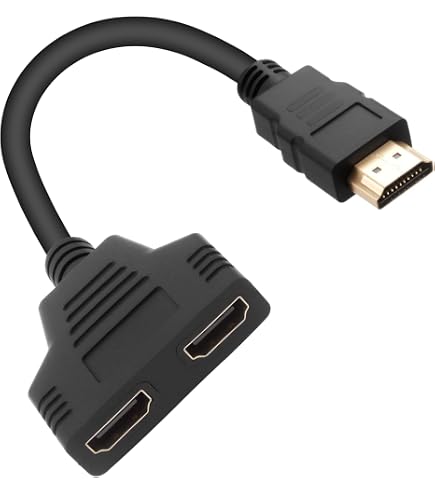 E19CS HDMI Splitter 1x2 Mit Verstärker – 30 Cm Kabel, 1080p, Für TV & Monitor, Plug & Play