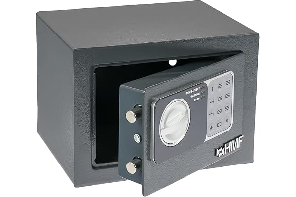 HMF Coffre-fort petit avec serrure à combinaison | 23 x 17 x 17 cm | Anthracite