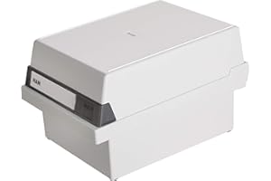 Han 966-11 - Contenitore per schede archivio, capacità: 800 schede, formato A6, in plastica, Grigio chiaro, 176 x 140 x 248 mm