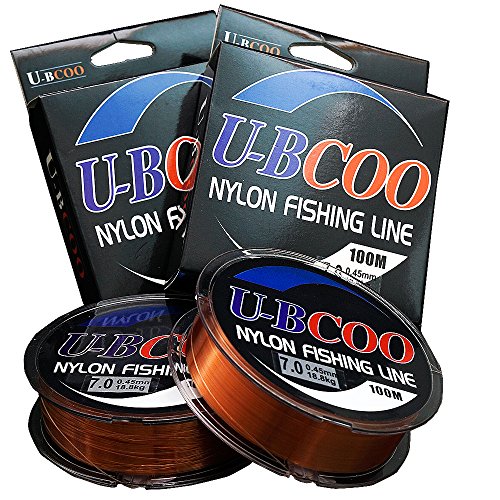 U-BCOO Linea di pesce a fluoro Linea in fibra di nylon (6.0/0.40mm/38.6lb/110yads, white)