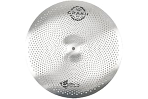 perfeclan Piatto a Piatto muto per batterista, leggero, accessori per batteria, piatto per esercitarsi, piatto per batteria, per principianti, 16inch