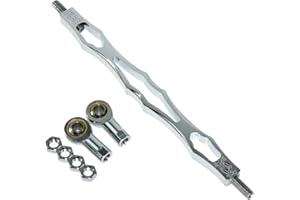 HDBUBALUS moto CNC en aluminium Chrome tringlerie de changement de vitesse adaptée pour Harley Softail FXDWG Dyna Wide Glide FLHR FLT FLHT commode 1980 85 93 2008