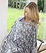 BebeChic * Top Quality 100% Cotton * Breastfeeding Covers * Boned Nursing Tops - with Storage Bag - grey roses