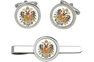 Giftshop UK Österreich-ungarn Wappen 1867-1915 Manschettenknöpfe und Krawatte Clip Set