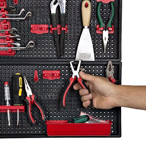 Werkzeugwand Halter rot Werkstatthalter Werkstattwand Werkzeuge aufhängen Modul - 4