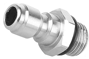 STONE BANKS Adattatore a Sgancio Rapido da 1/4", 14mm Maschio Filettatura 1/4 Pollice Rapido Sgancio Connettore per Lancia Schiuma da Neve Bottiglia a Idropulitrice Pistola, Acciaio Inossidabile Accoppiatore