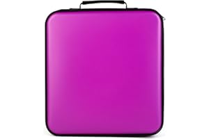 TIMCORR CD Case DVD Holders Storage - 432 Capacity Portable Disc Organizer & CD Wallet Binder Sleeve Holder for Car Travel | Media (Purple)