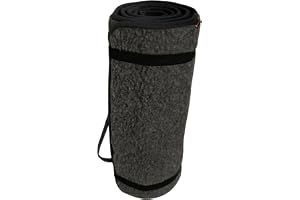 Yogamatta i merinoull, antracit, gymnastikmatta, sportmatta, fitnessmatta, ull, halkfri