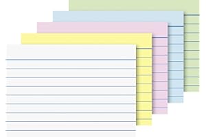 Brunnen 102289195 - Cartoncini A8 a righe, 200 pezzi, sigillati, 7,6 x 5,2 x 4,6 cm