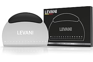 Levani® Tagliapasta - Raschietto per pasta - Spatola professionale - Separatore universale per pasta in acciaio inox di alta qualità - Spatole con superficie di presa ottimizzata - Argento (17 cm)