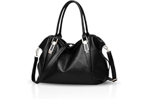 NICOLE & DORIS Nicole&Doris Sac Souple Nouveau Sac Dames Classique de la Mode Casual Sac bandoulière Portable Femmes Messenger Sacs Femme Sac à Main(Black)