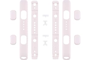 eXtremeRate DIY Replacement Shell for Joycon Strap, Cherry Blossoms Pink Custom Controller Wrist Strap Housing Buttons for Nintendo Switch & Switch OLED Model - 2 Pack