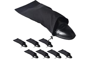 BlesMaller 4 sztuki worków na buty, torba ze sznurka ze 100% bawełny do przechowywania butów do przechowywania, lekki ściągacz do torby podróżnej, Schwarz,8er-set (czarny) - YXLAZ-004