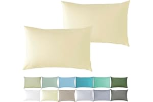 P'tit Basile - Taie d'oreiller 40x60 cm - Lot de 2 taies d Oreiller bébé Enfant - Beige écru - 100% Coton Bio 57 Fils certifié sans Substance nocives - pour lit 60x120 70x140 cm Berceau cododo