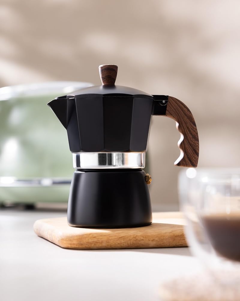 Madame Coco Laurina Moka Pot, Siyah, 150 Ml
