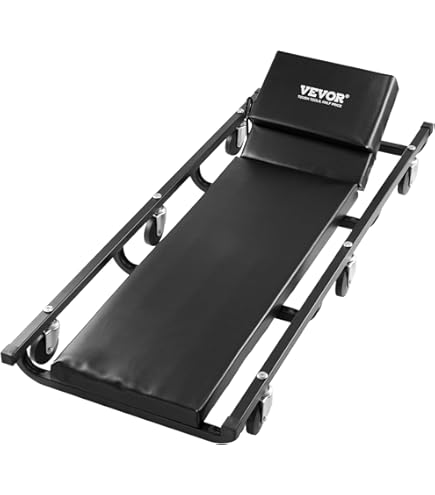 Carrello Meccanico Pieghevole Hilka - Imbottito Con 6 Ruote Per Lavoro Sotto Auto